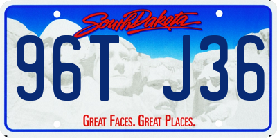 SD license plate 96TJ36