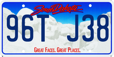 SD license plate 96TJ38