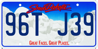SD license plate 96TJ39