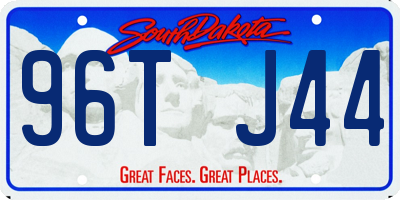 SD license plate 96TJ44