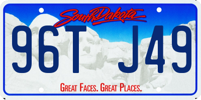 SD license plate 96TJ49