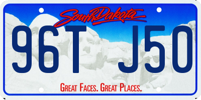 SD license plate 96TJ50