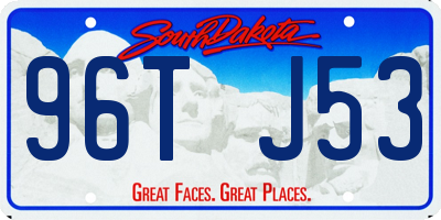 SD license plate 96TJ53