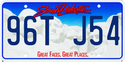 SD license plate 96TJ54
