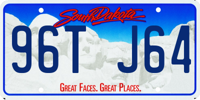 SD license plate 96TJ64