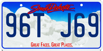 SD license plate 96TJ69