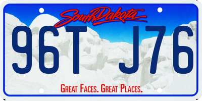 SD license plate 96TJ76