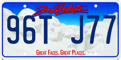 SD license plate 96TJ77