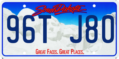 SD license plate 96TJ80
