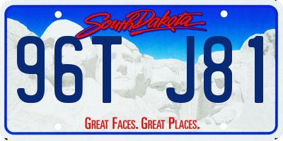 SD license plate 96TJ81