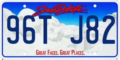 SD license plate 96TJ82