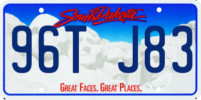 SD license plate 96TJ83