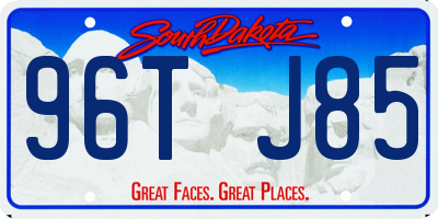 SD license plate 96TJ85