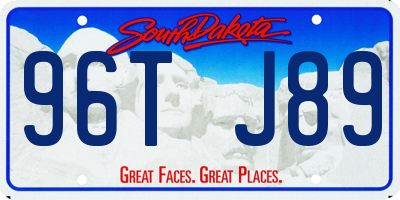 SD license plate 96TJ89