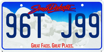 SD license plate 96TJ99