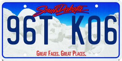 SD license plate 96TK06