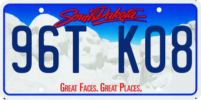 SD license plate 96TK08