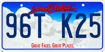SD license plate 96TK25