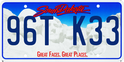 SD license plate 96TK33