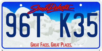 SD license plate 96TK35