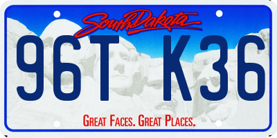 SD license plate 96TK36