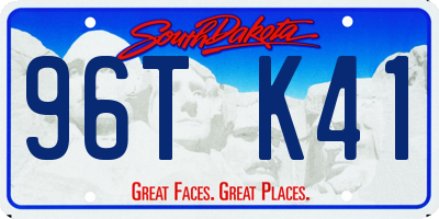 SD license plate 96TK41