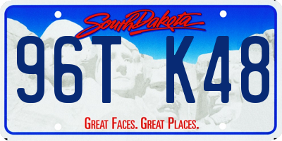 SD license plate 96TK48