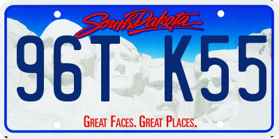 SD license plate 96TK55