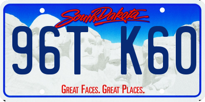SD license plate 96TK60