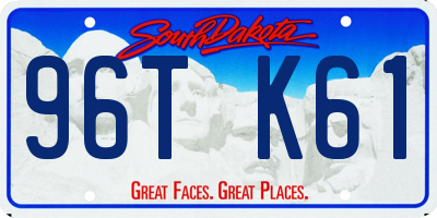 SD license plate 96TK61