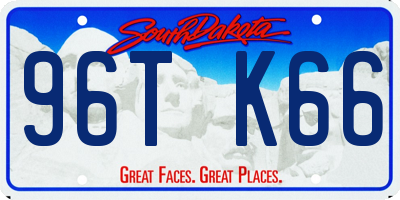 SD license plate 96TK66