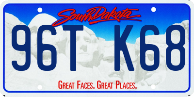 SD license plate 96TK68