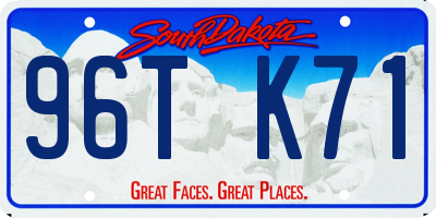 SD license plate 96TK71
