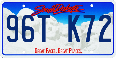 SD license plate 96TK72