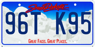 SD license plate 96TK95