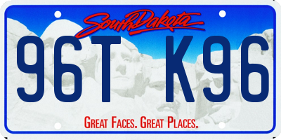 SD license plate 96TK96