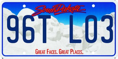 SD license plate 96TL03