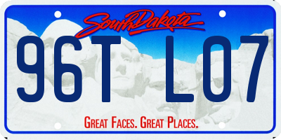 SD license plate 96TL07
