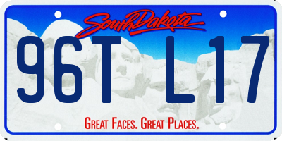 SD license plate 96TL17