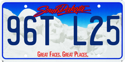 SD license plate 96TL25