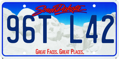 SD license plate 96TL42