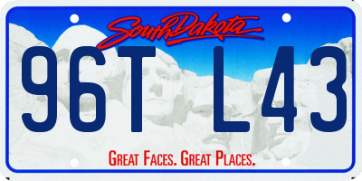 SD license plate 96TL43