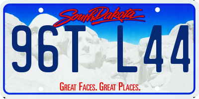 SD license plate 96TL44