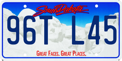 SD license plate 96TL45