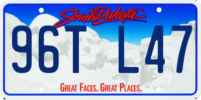 SD license plate 96TL47