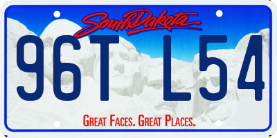 SD license plate 96TL54