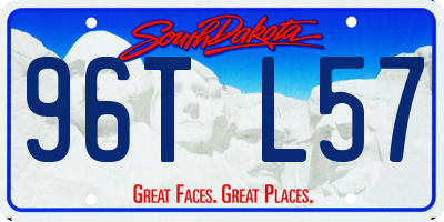 SD license plate 96TL57