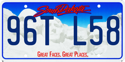 SD license plate 96TL58