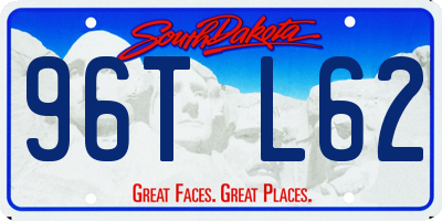 SD license plate 96TL62