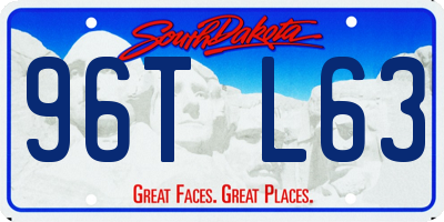 SD license plate 96TL63